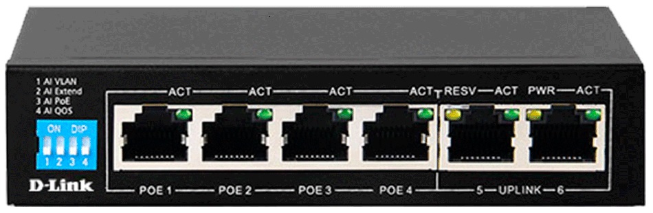 سوئیچ شبکه DGS-F1006P-E دی لینک